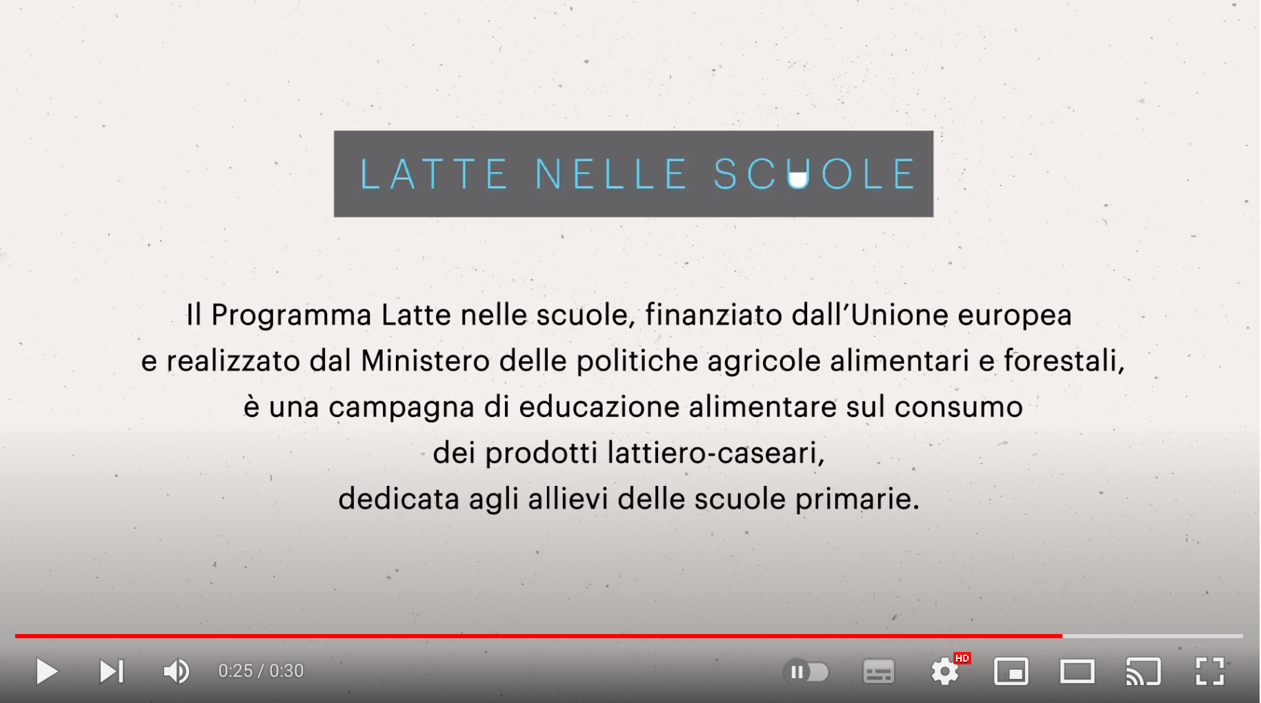 immagine latte nelle scuole spot